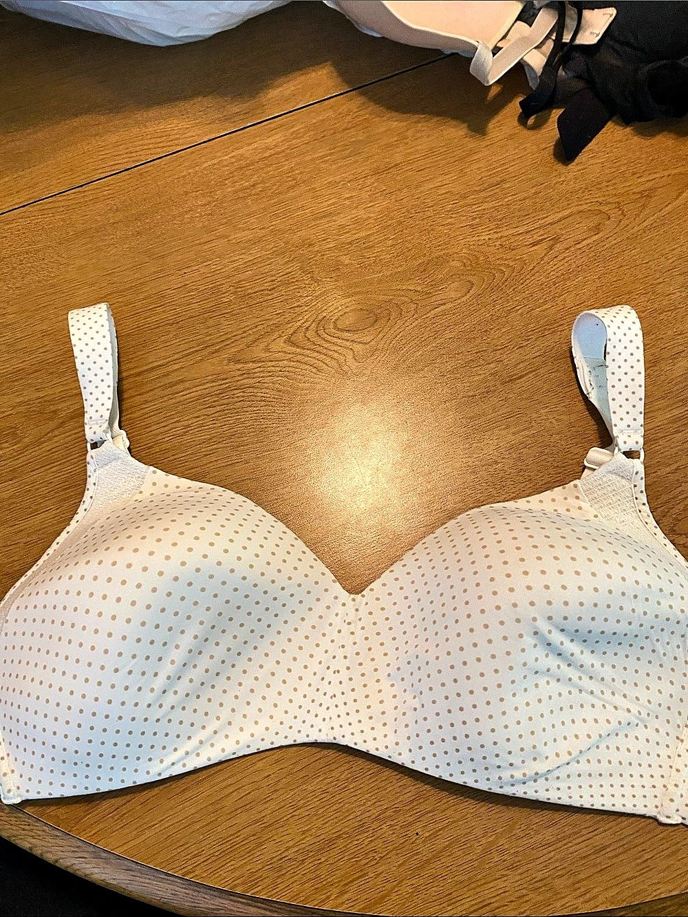 Worners Polka Dot Bra in White 38C